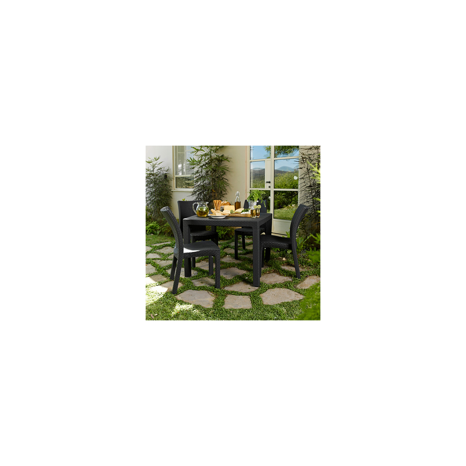 Стол садовый Keter Melody Quartet серый (17197992) изображение 3