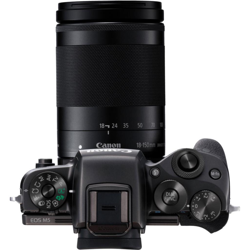 Цифровий фотоапарат Canon EOS M5 18-150 IS STM Black Kit (1279C049) зображення 4