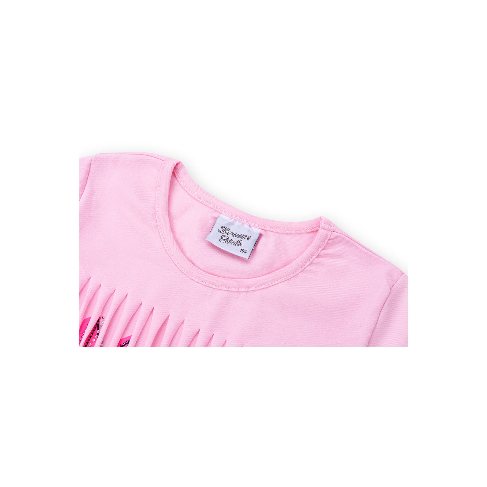Набор детской одежды Breeze футболка со звездочками с шортами (9036-104G-pink) изображение 4