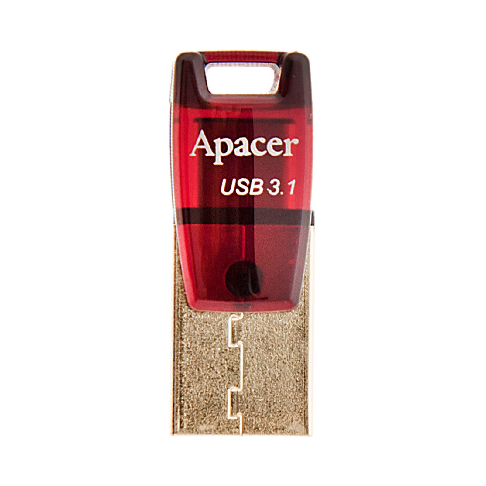 USB флеш накопичувач Apacer 16GB AH180 Red USB 3.1 (AP16GAH180R-1)