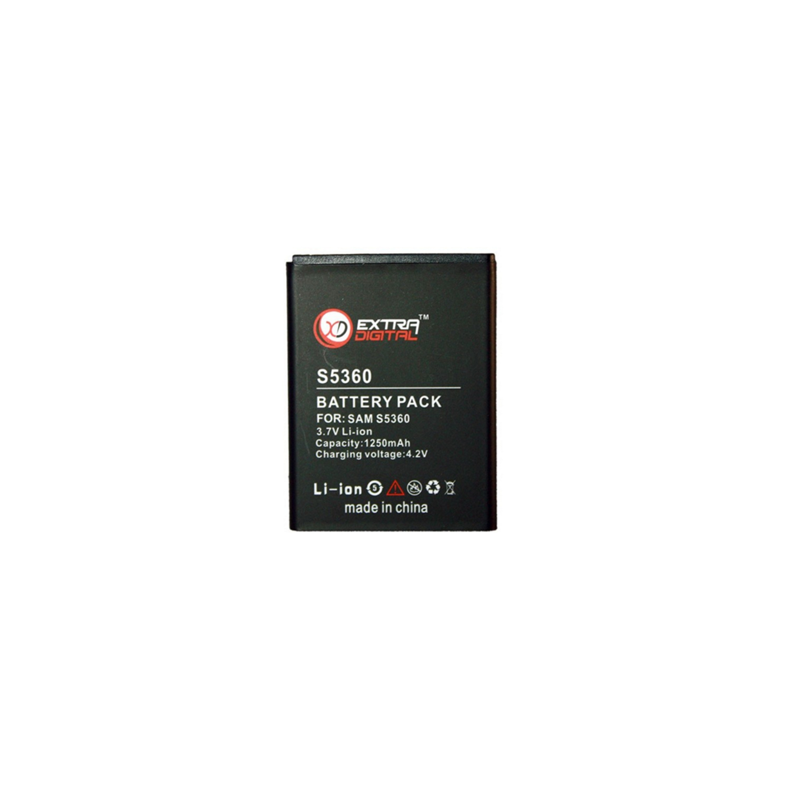 Аккумуляторная батарея Extradigital Samsung GT-S5360 Galaxy Y (1250 mAh) (BMS6319)