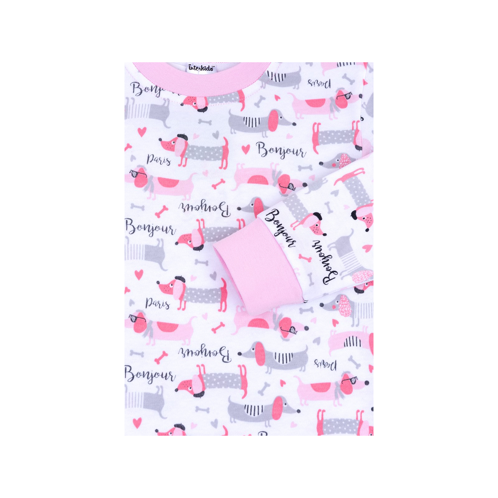 Пижама Интеркидс с таксами (1580-98G-pink) изображение 10