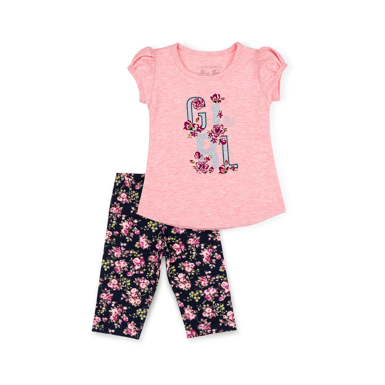 Набор детской одежды Breeze в цветочки (6198-110G-peach)