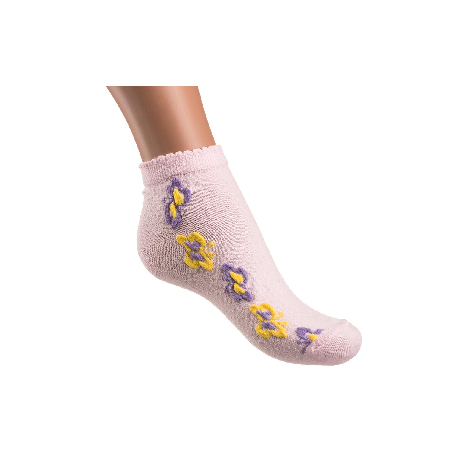 Шкарпетки дитячі Bross з метеликами (14457-5-7G-mix) зображення 4