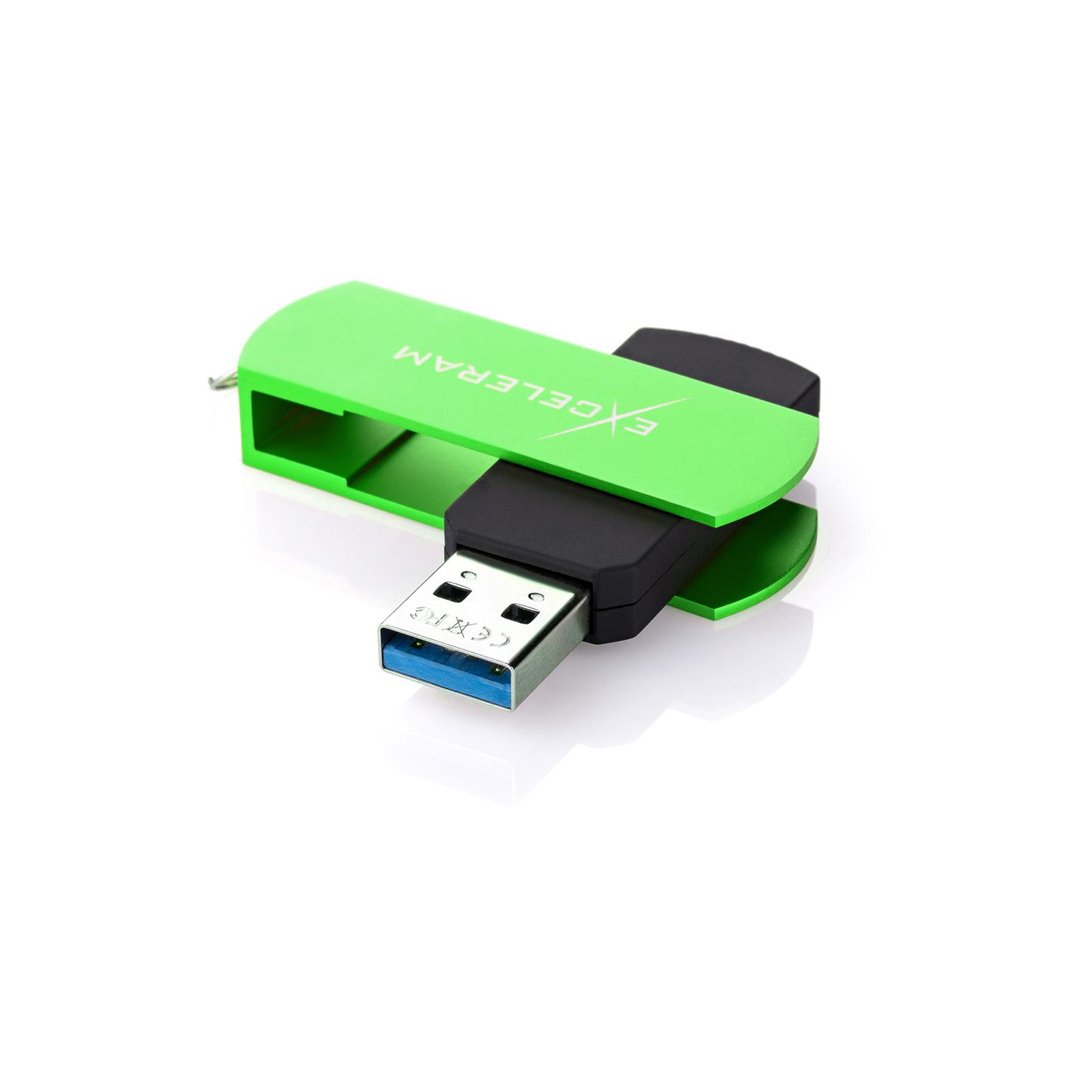 USB флеш накопичувач eXceleram 128GB P2 Series Green/Black USB 3.1 Gen 1 (EXP2U3GRB128) зображення 2