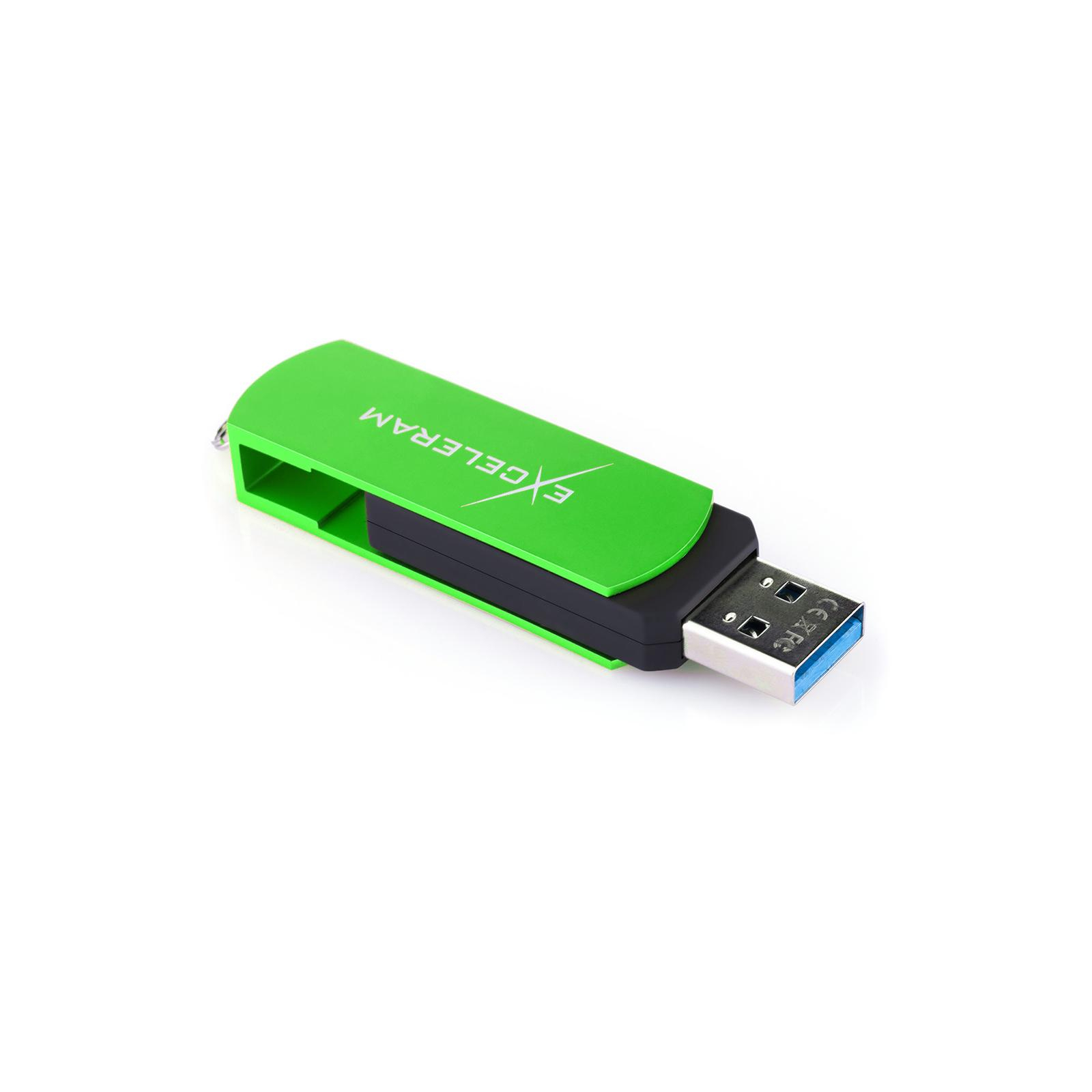 USB флеш накопитель eXceleram 128GB P2 Series Green/Black USB 3.1 Gen 1 (EXP2U3GRB128) изображение 5