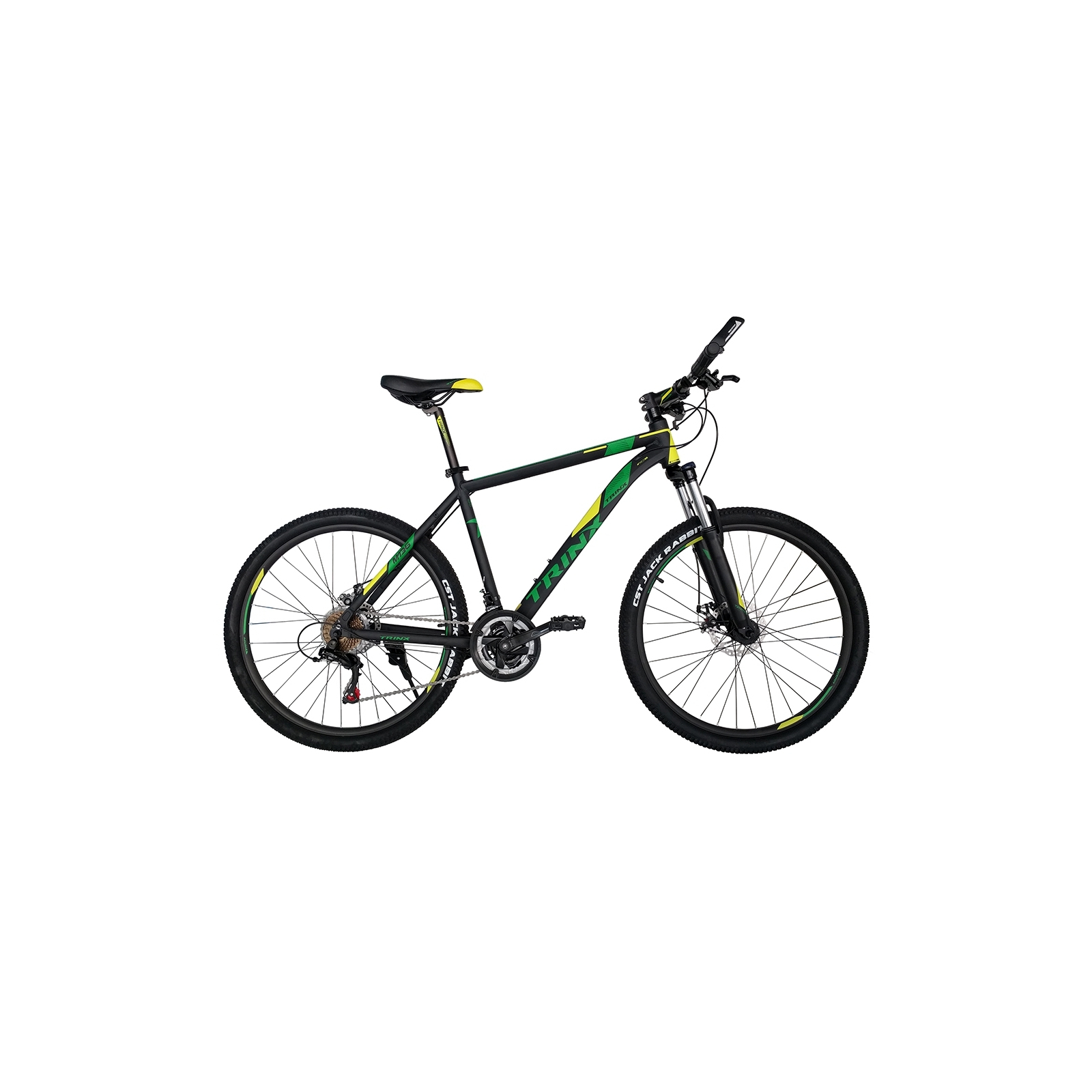 Велосипед Trinx M136 26"х17" Matt-Black-Yellow-Green (10030095)