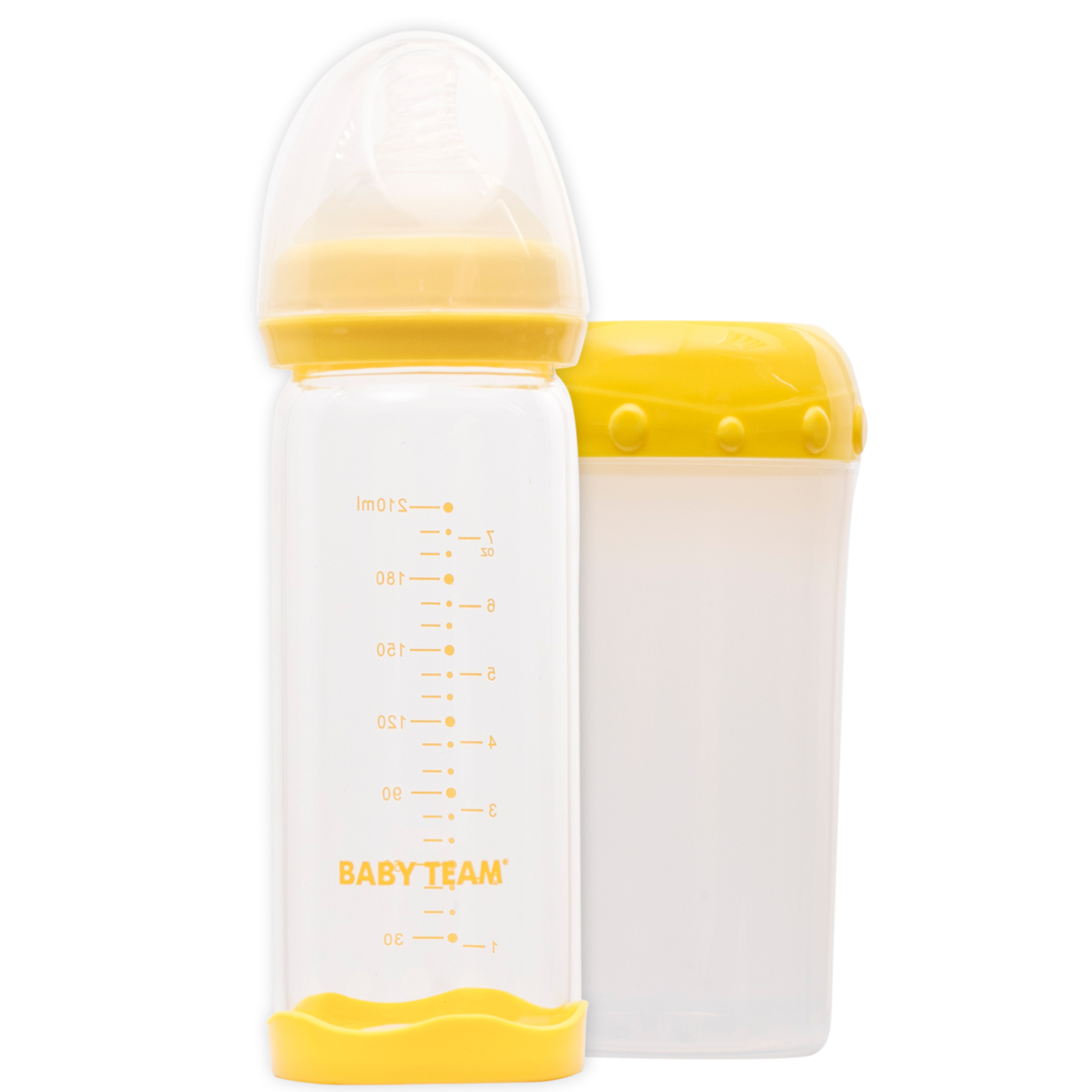 Бутылочка для кормления Baby Team стеклянная с широким горлом 220 мл (1290) изображение 3