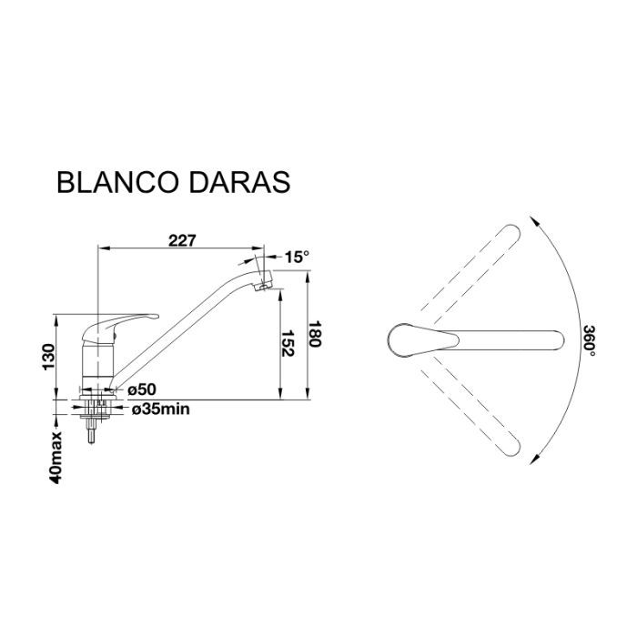 Смеситель Blanco DARASжемчуг (520735) изображение 2