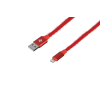 Дата кабель USB 2.0 AM to Lightning 1.0m Fur red 2E (2E-CCLAC-RED) зображення 2