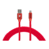 Дата кабель USB 2.0 AM to Lightning 1.0m Fur red 2E (2E-CCLAC-RED) зображення 3