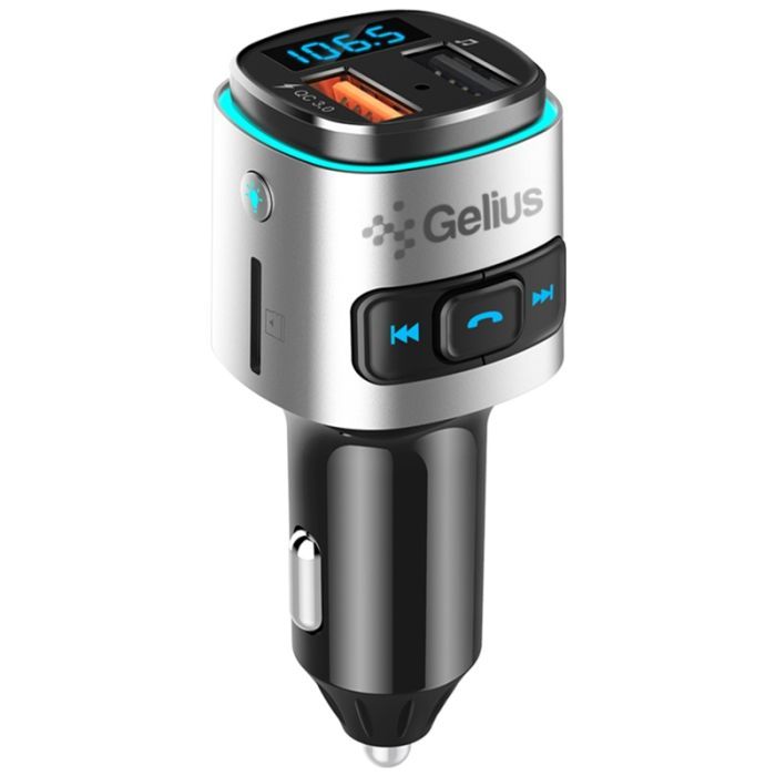 FM модулятор Gelius Pro RGB-QC GP-FMT040 Black/Silver (ProRGB-QCGP-FMT040Black/Silver)