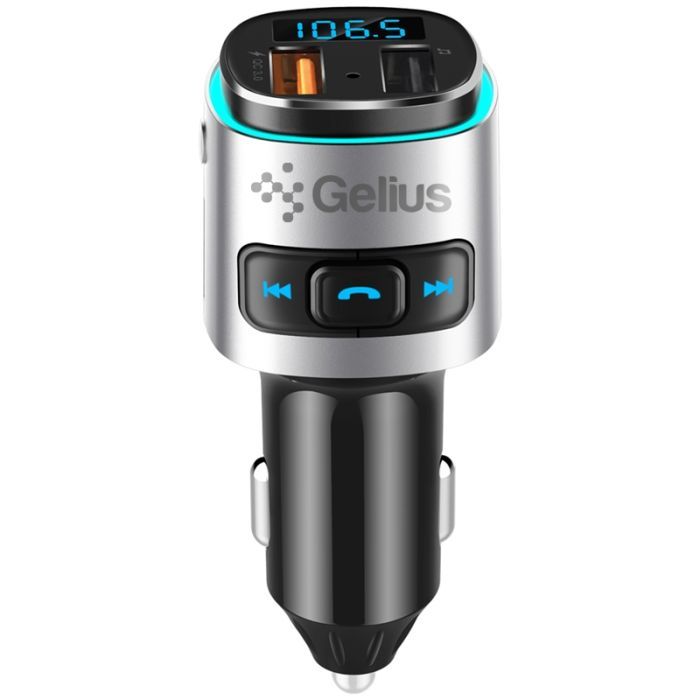 FM модулятор Gelius Pro RGB-QC GP-FMT040 Black/Silver (ProRGB-QCGP-FMT040Black/Silver) изображение 2