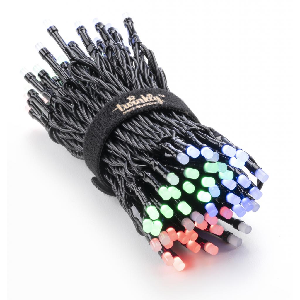 Гірлянда Twinkly Smart LED Strings RGB 100, BT+WiFi, Gen II, IP44 кабель чорн (TWS100STP-BEU) зображення 2