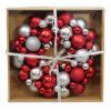 Рождественский венок Jumi с елочных пластиковых шариков 34 см Красно-серебристый (5900410379183)