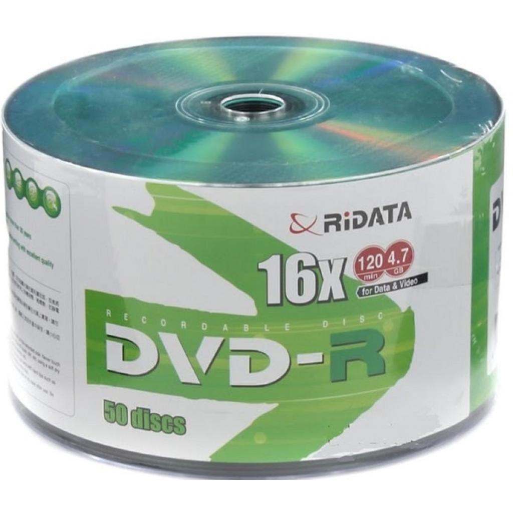 Диск DVD RIDATA 4,7Gb 16x Bulk 50 pcs DVD-R GREEN TOP (907WEDRRDA002)