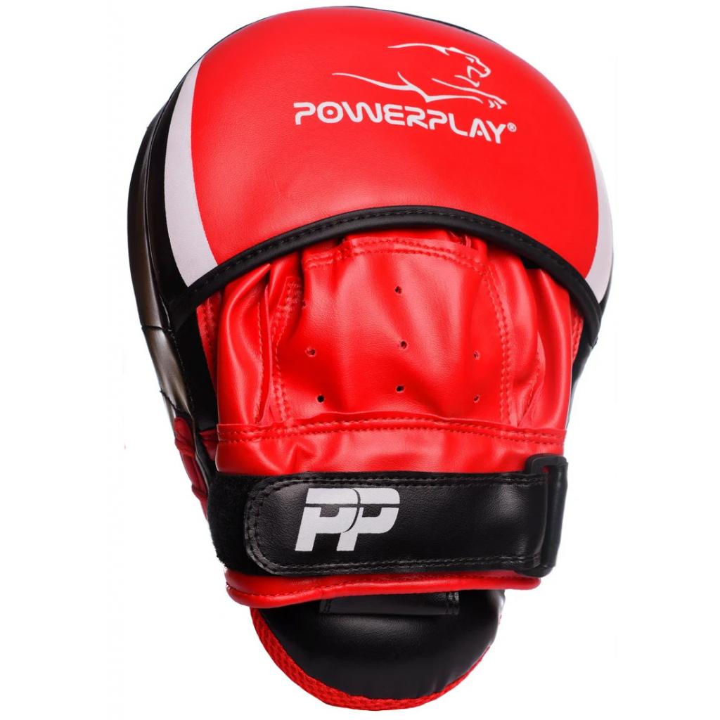 Лапи боксерські PowerPlay 3050 PU Black/Red (PP_3050_Red) зображення 2