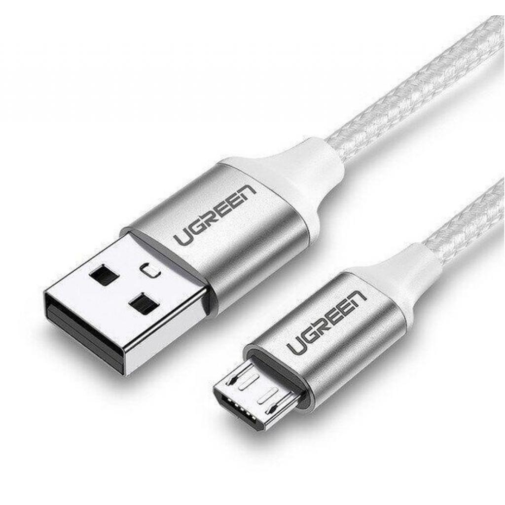 Дата кабель USB 2.0 AM to Micro 5P 1.0m US290 Aluminum Braid Black Ugreen (60146) зображення 2