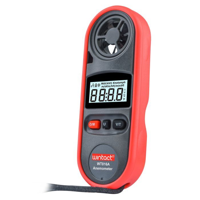 Анемометр Wintact цифровий 0,7-30м/с, -10-45°C (WT816A) зображення 3