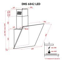Витяжка кухонна Perfelli DNS 6842 WH LED зображення 12