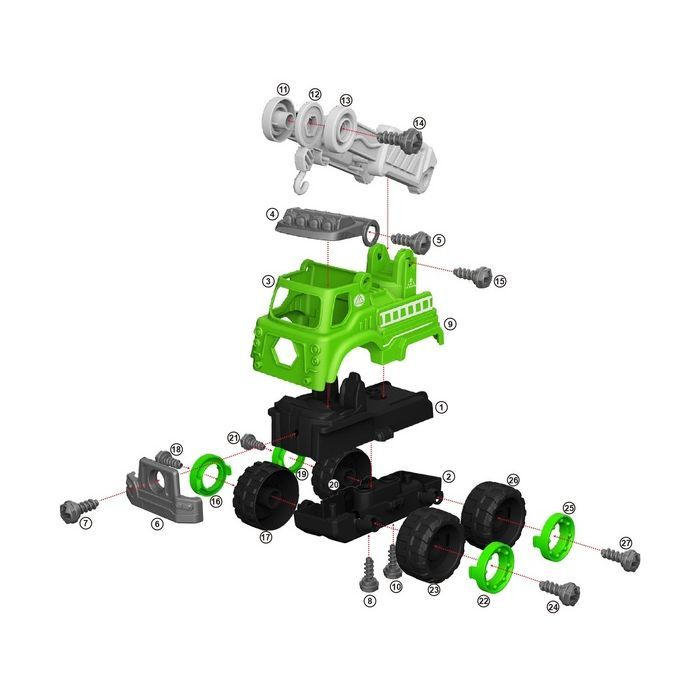 Конструктор Diy Spatial Creativity Зелений кран (CJ-1614185) зображення 4