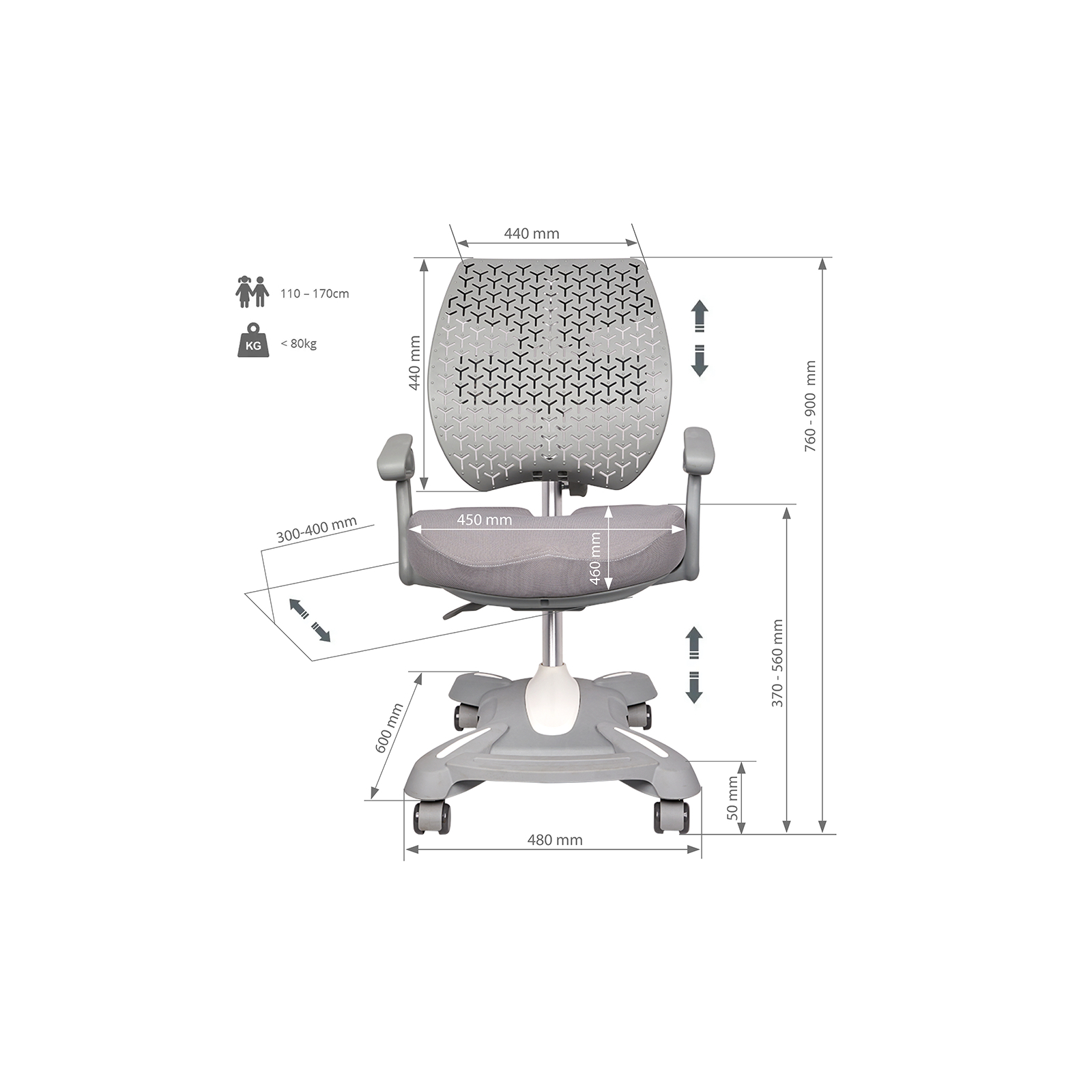 Детское кресло FunDesk Contento Grey (221759) изображение 11