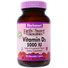 Витамин Bluebonnet Nutrition Витамин D3 5000IU, Вкус Малины, Earth Sweet Chewables, 90 ж (BLB-00366)