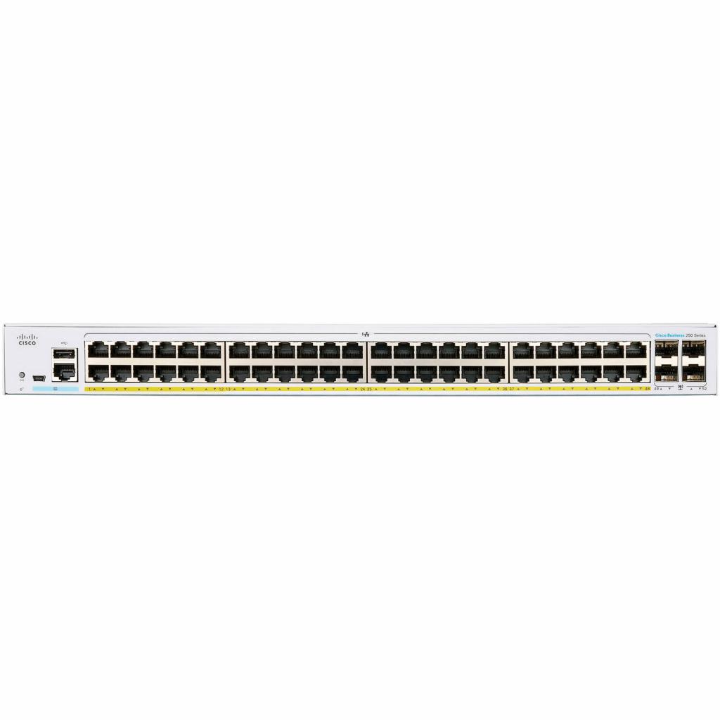 Комутатор мережевий Cisco CBS250-48P-4X-EU зображення 2