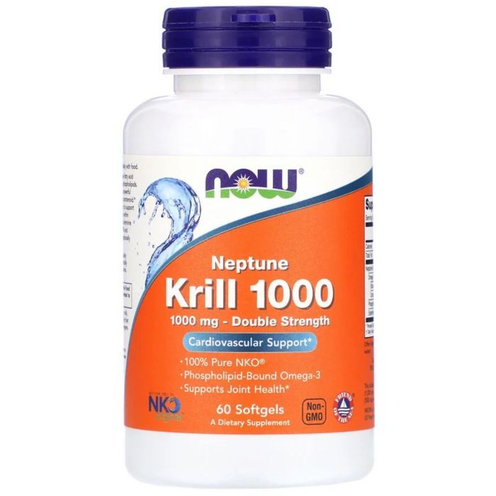 Жирные кислоты Now Foods Крилевый Жир 1000мг, Neptune Krill 1000, Double Strength, 6 (NOW-01627)