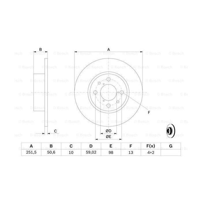 Тормозной диск Bosch 0 986 478 238 изображение 5