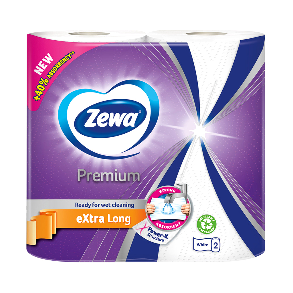 Бумажные полотенца Zewa Extra Long 2 слоя 2 рулона (7322541192932) изображение 2