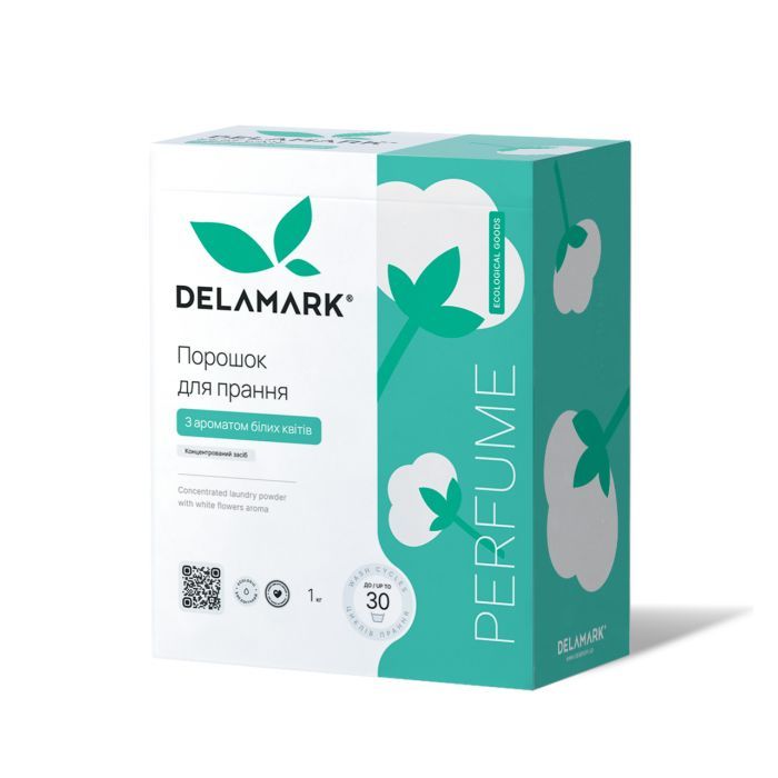 Пральний порошок DeLaMark Universal з ароматом білих квітів 1 кг (4820152330215)
