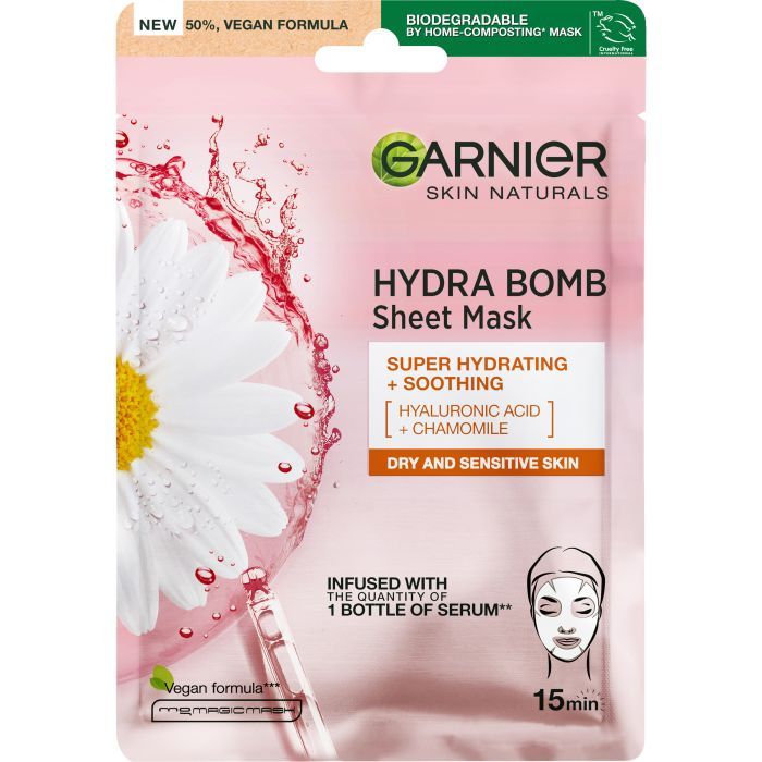 Маска для лица Garnier Skin Naturals Тканевая Увлажнение и Комфорт 32 г (3600541944657/3600542385336)