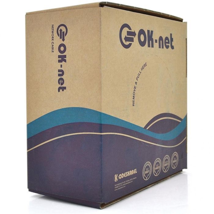 Кабель сетевой OK-Net UTP cat.5e 305м (U/UTP-cat.5Е-SL) (КПВ-ВП (100) 4х2х0,46) изображение 2