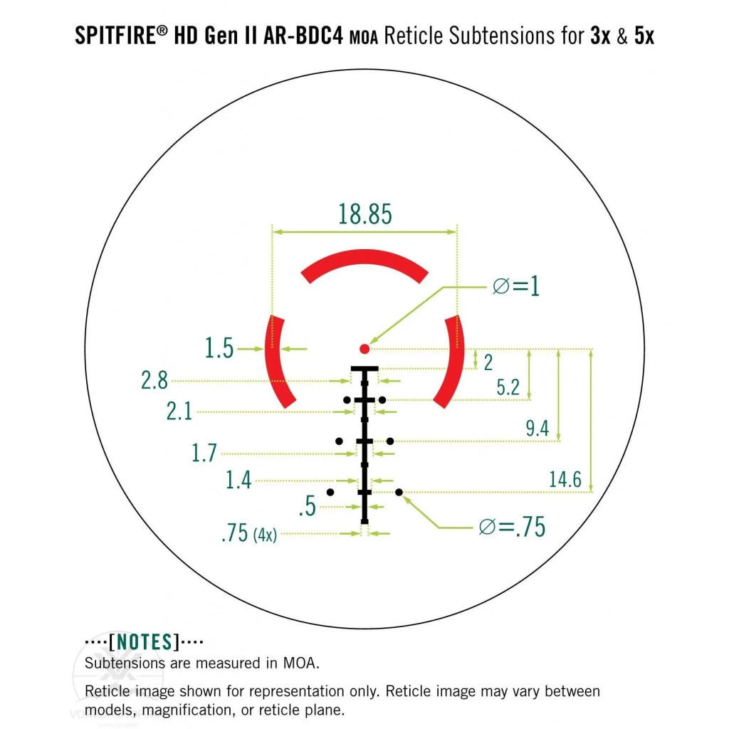 Коліматорний приціл Vortex Spitfire 3x Prism II Scope AR-BDC4 Reticle (SPR-300) (929053) зображення 10