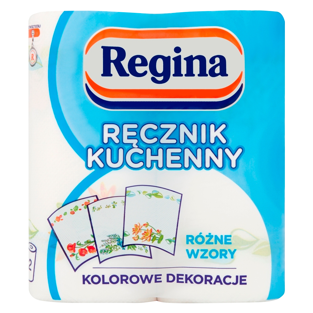 Бумажные полотенца Regina с декором 10 м 44 отрыва 2 слоя 2 рулона (8004260007450)