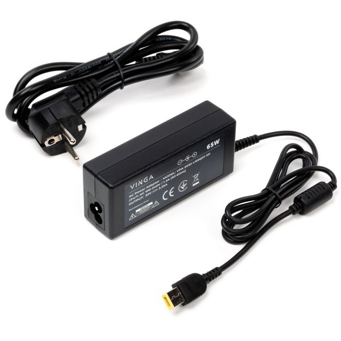 Блок питания к ноутбуку Vinga Lenovo 65W 20V 3.25А square with pin (VPA-2032-LNSQ01-101) изображение 2