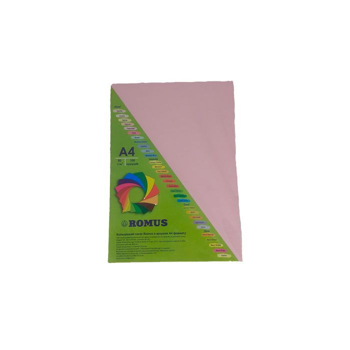 Бумага Romus A4 160 г/м2 100sh Pink flamingo (R50607)