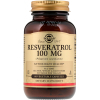 Антиоксидант Solgar Ресвератрол, Resveratrol, 100 мг, 60 вегетаріанських капсул (SOL-02335)