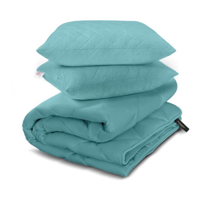 Ковдра MirSon Набір Eco-Soft Всесезонний №1697 Eco Light Blue Ковдра + под (2200002655460) зображення 10