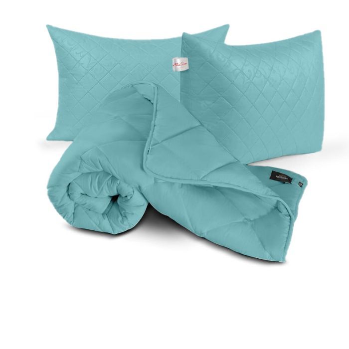 Ковдра MirSon Набір Eco-Soft Всесезонний №1697 Eco Light Blue Ковдра + под (2200002655460) зображення 11
