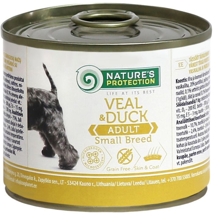 Консервы для собак Nature's Protection Adult small breed Veal&Duck 400 г (KIK45096)