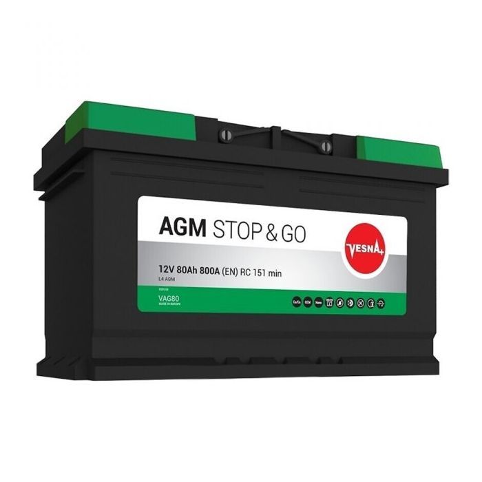 Акумулятор автомобільний Vesna 80 Ah/12V Vesna AGM Euro (314 085)