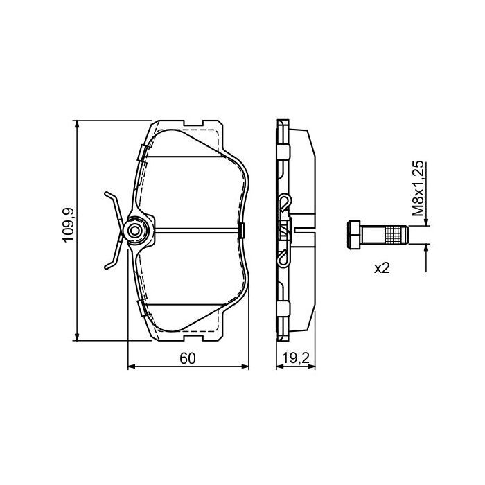 Гальмівні колодки Bosch 0 986 469 410 зображення 5
