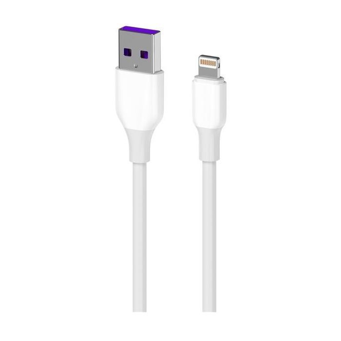 Дата кабель USB 2.0 AM to Lightning 1.0m Glow white 2E (2E-CCAL-WH)