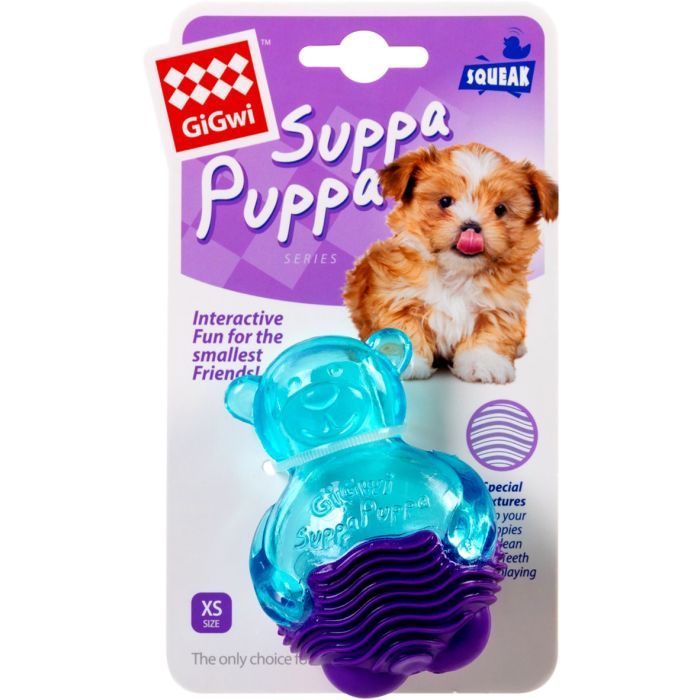 Игрушка для собак GiGwi Suppa Puppa Мишка с пискавкой 9 см (75035) изображение 2