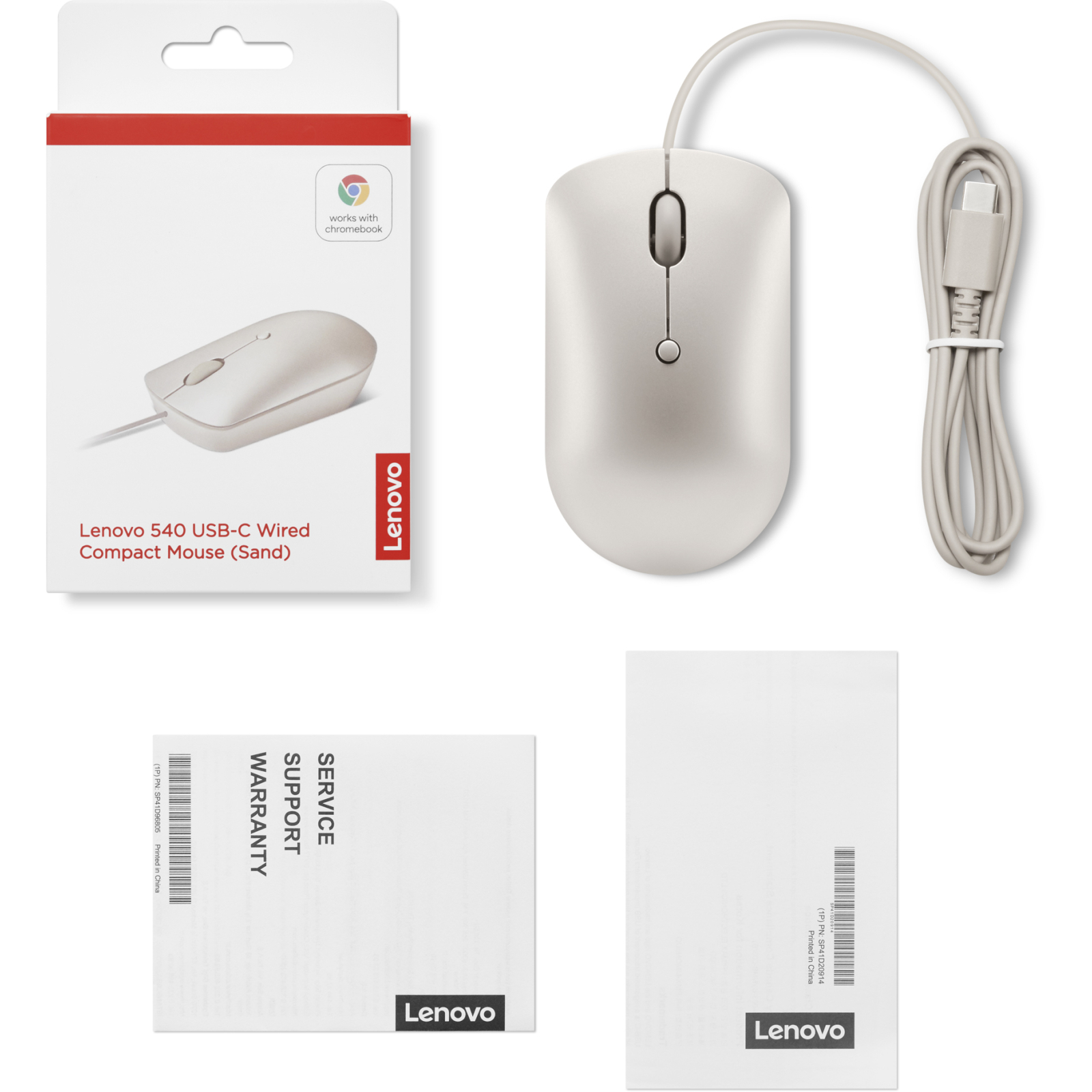 Мышка Lenovo 540 USB-C Wired Sand (GY51D20879) изображение 6