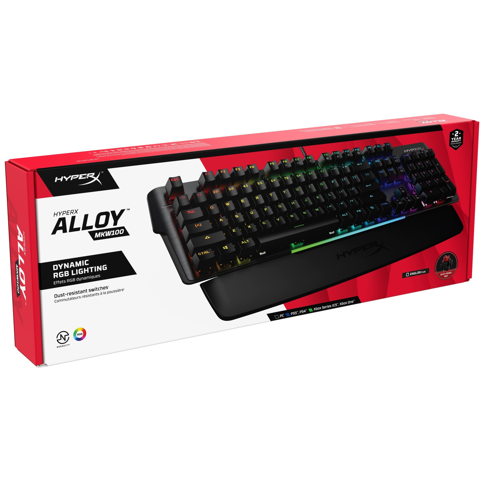 Клавіатура HyperX MKW100 Mechnical TTC Red (4P5E1AX) зображення 7