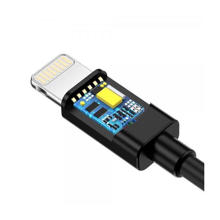 Дата кабель USB 2.0 AM to Lightning 1.8m 2.1A MFI Black Choetech (IP0027-BK) зображення 4