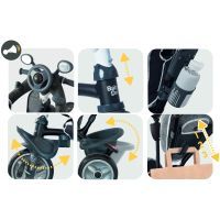 Детский велосипед Smoby Беби Драйвер с козырьком и багажником Серый (741502) изображение 4